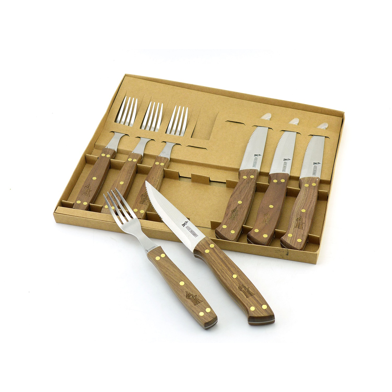 Set 4 Cuchillos 5" y 4 Tenedores de Asado