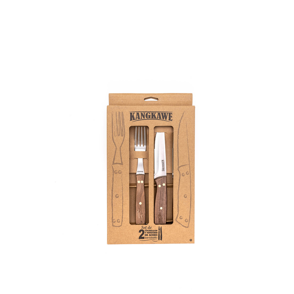 Set 2 Cuchillos 5" y 2 Tenedores de Asado