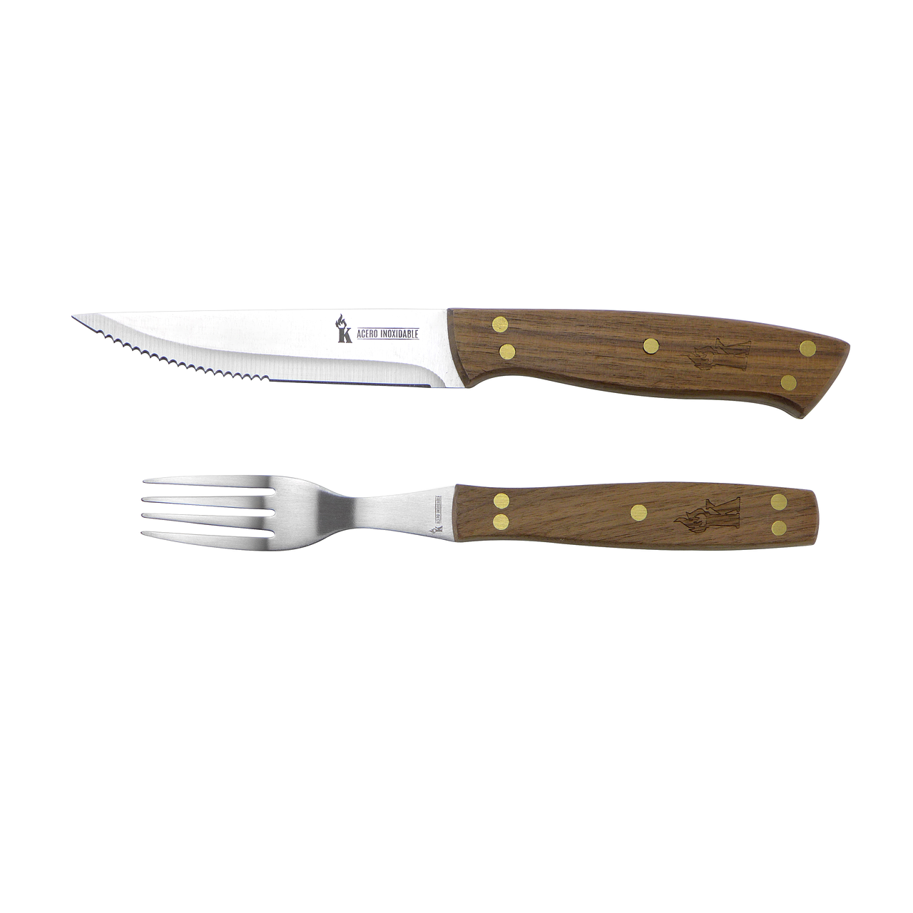 Set 4 Cuchillos 5" y 4 Tenedores de Asado