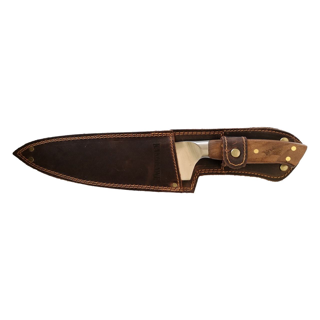 Cuchillo 8" Parrillero Catemu C/Funda Cuero Café