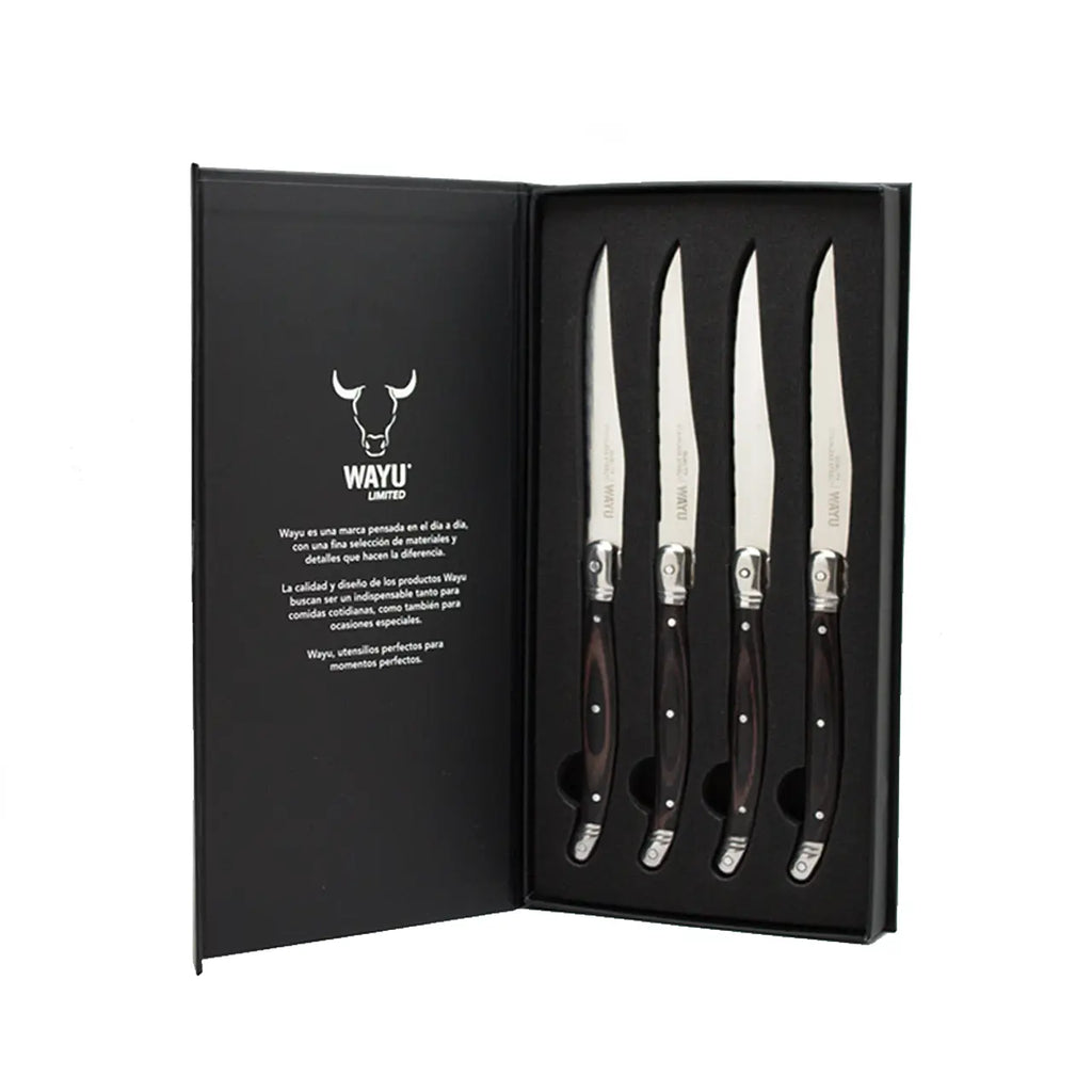 Set 4 Cuchillos Negro Mesa Wayu Limited