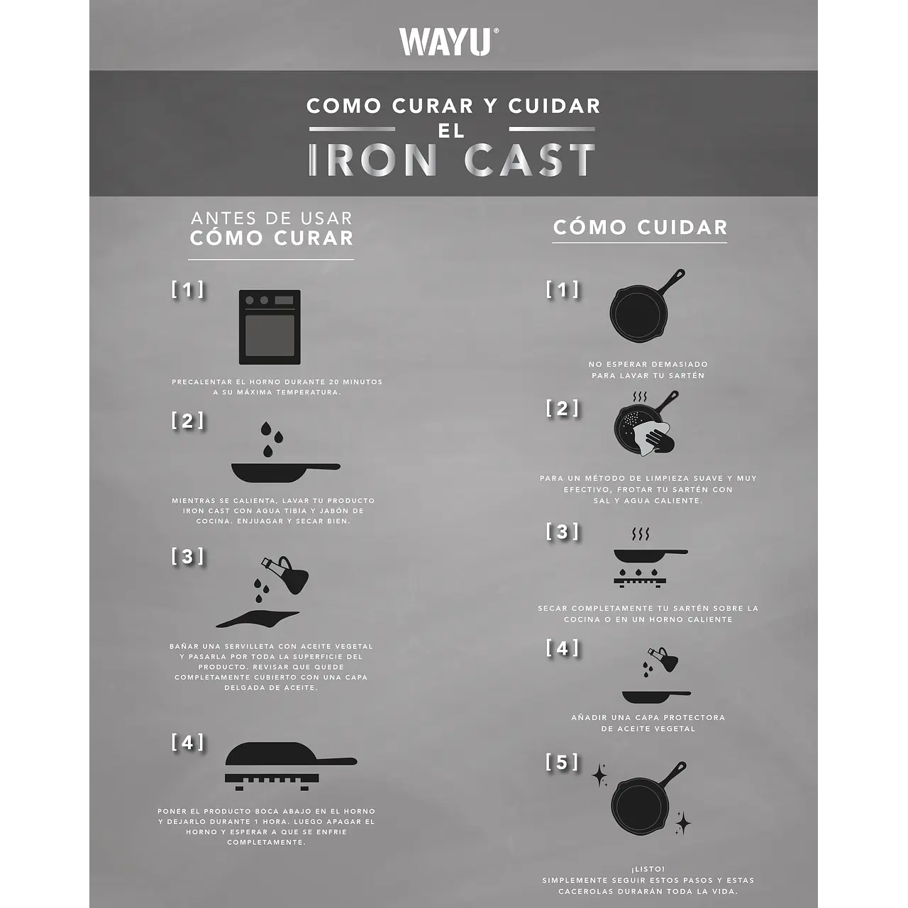 SARTEN 28 cm IRON CAST WAYU