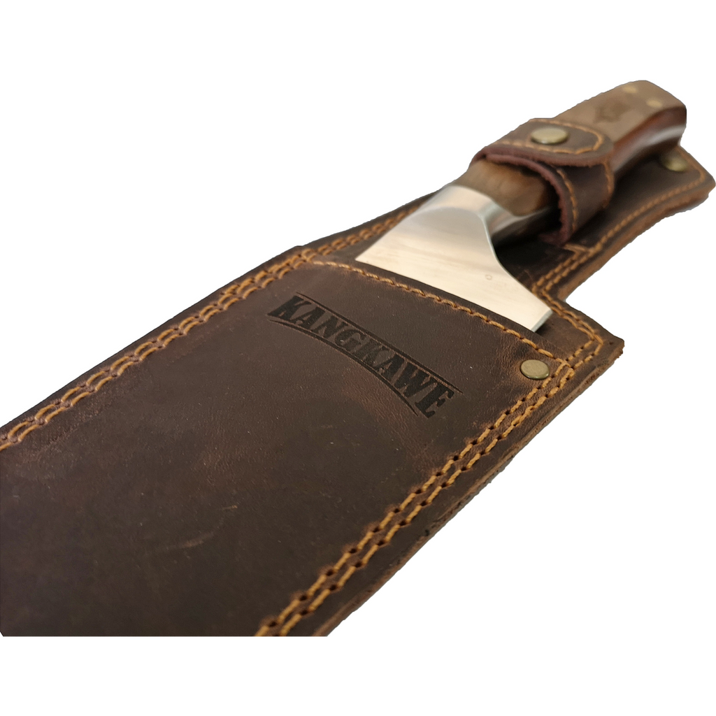 Cuchillo 8" Parrillero Catemu C/Funda Cuero Café