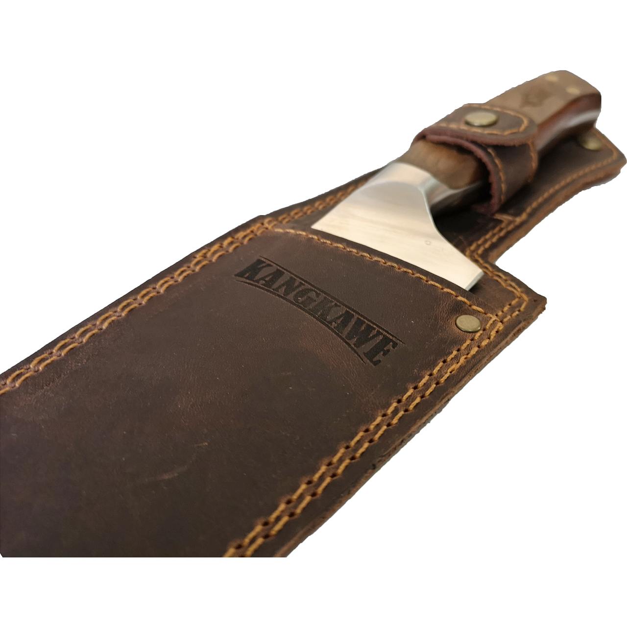 Cuchillo 8" Parrillero Catemu C/Funda Cuero Café