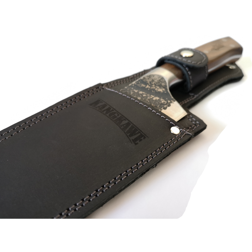 Cuchillo 8" Parrillero Curacavi  C/Funda Cuero Negra